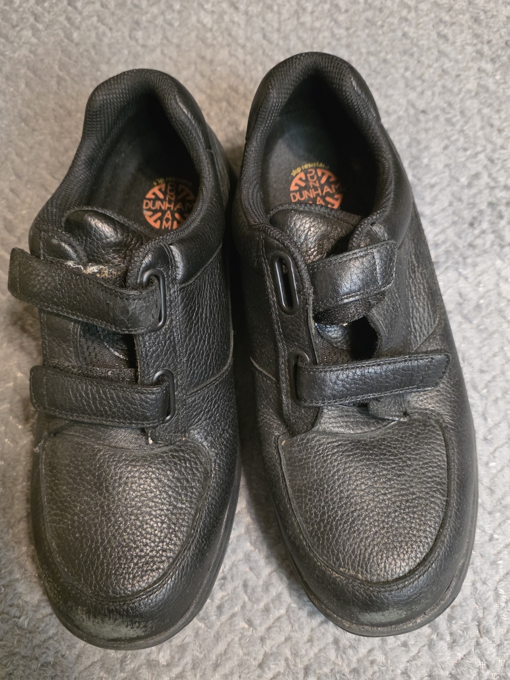 Dunham Men's Black Leather Velcro Casual Shoes